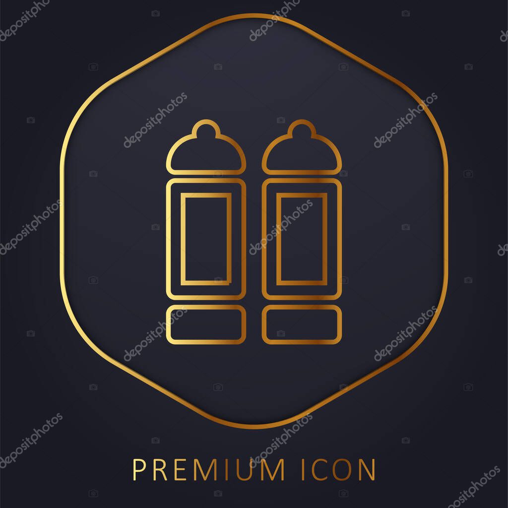 Big Spice Rack golden line premium logo or icon