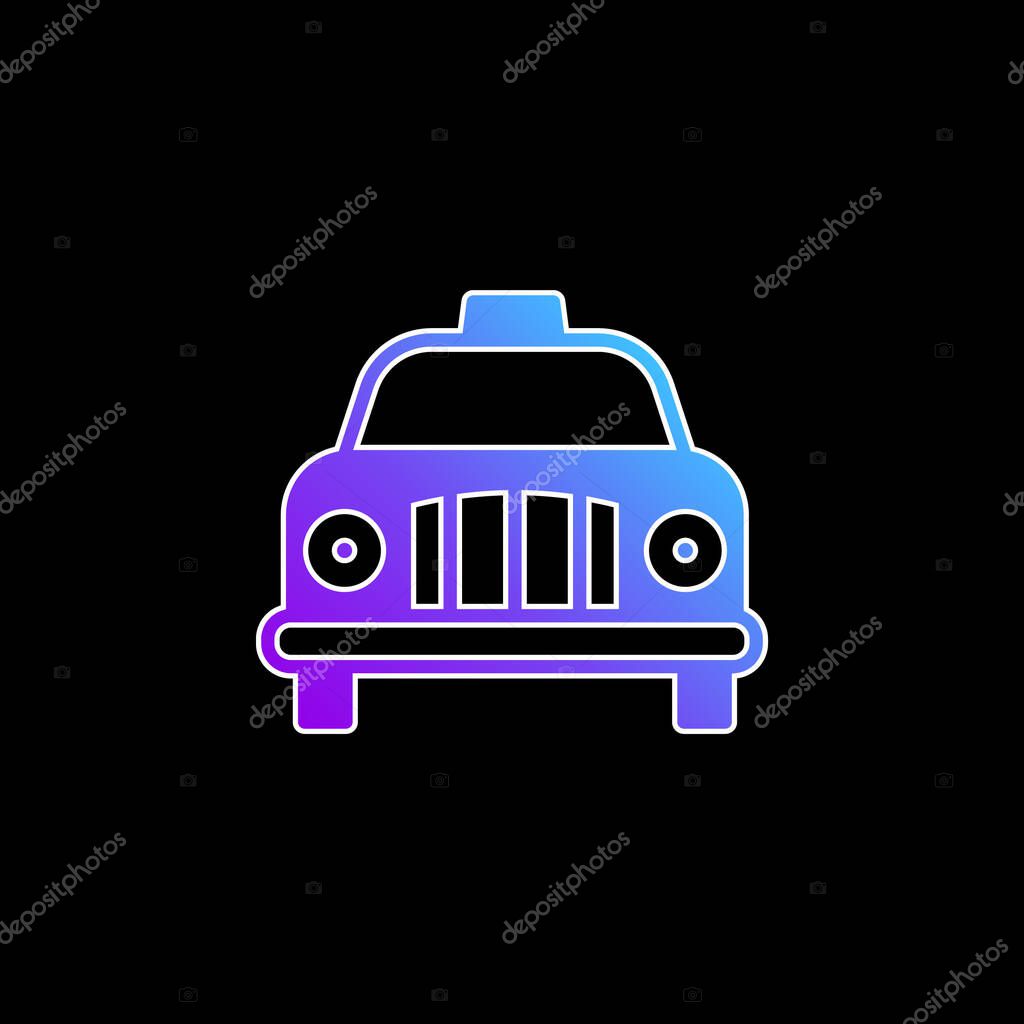 Airport Taxi blue gradient vector icon