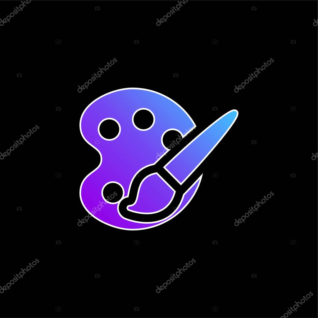 Art Palette blue gradient vector icon