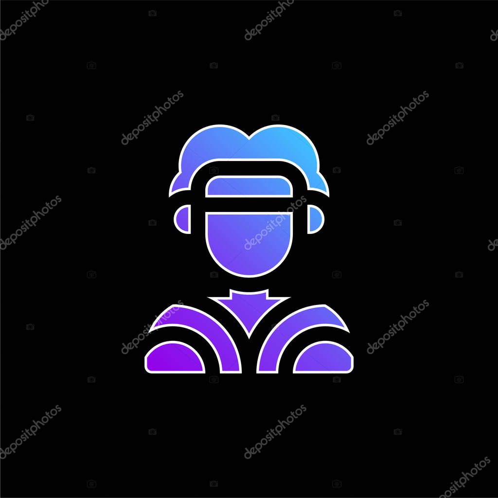 Aboriginal blue gradient vector icon