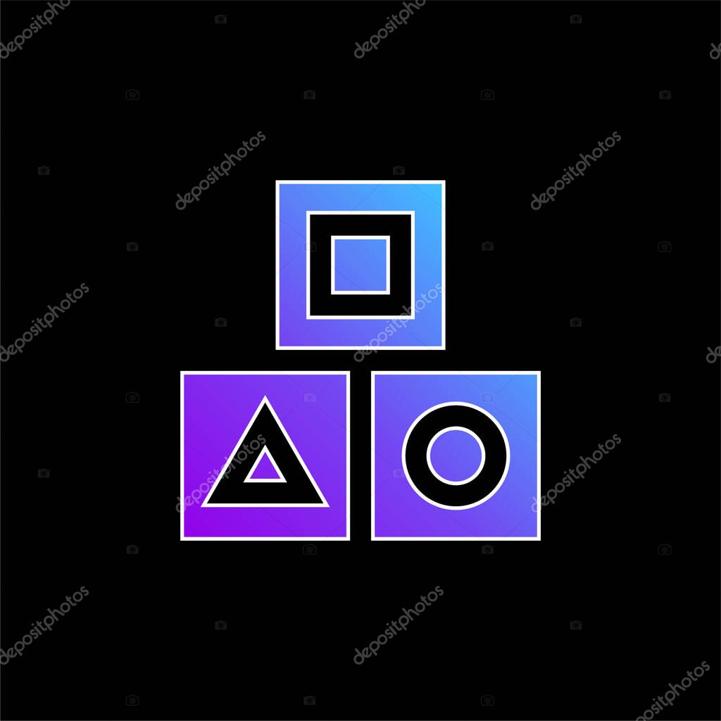 Block blue gradient vector icon