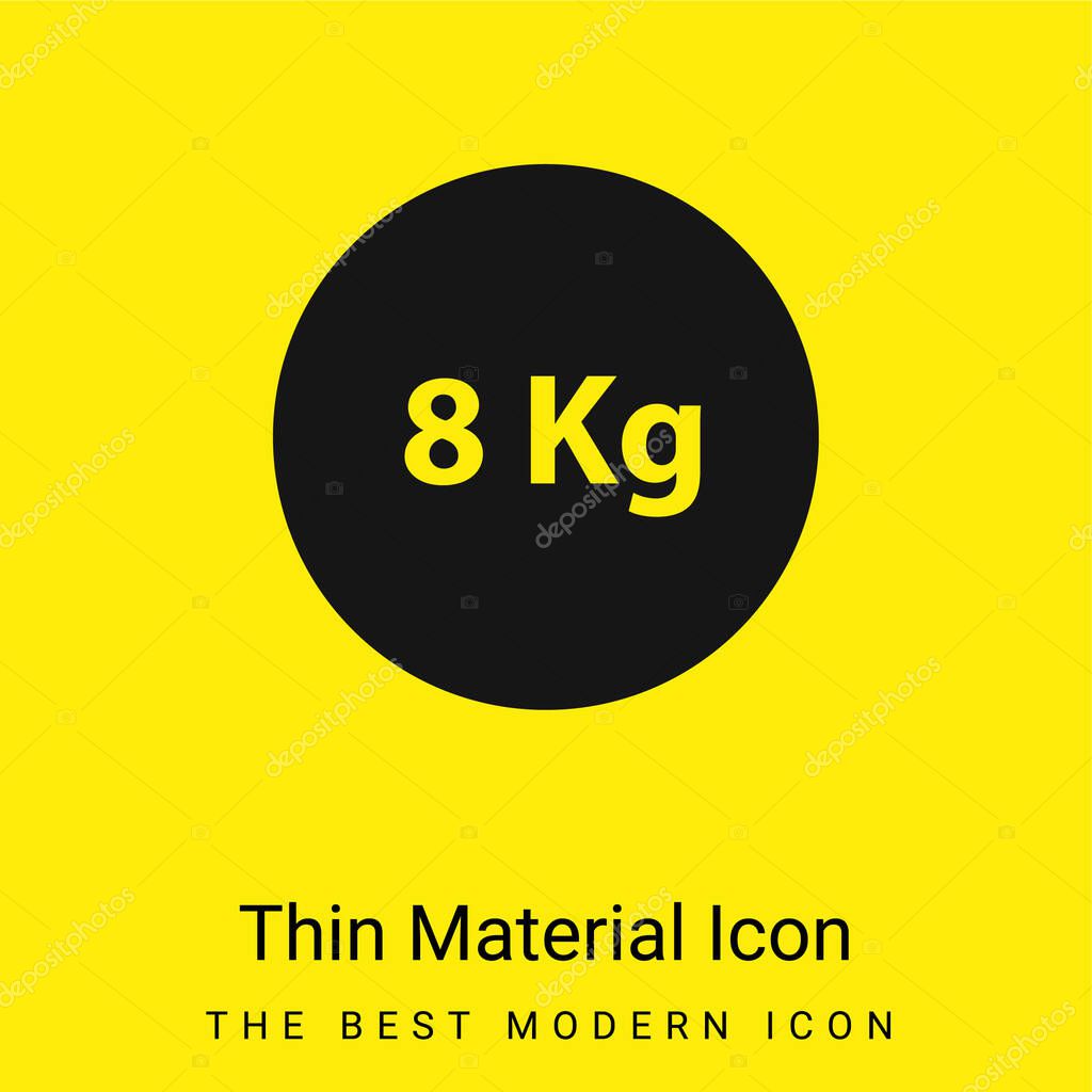 8 Kg Weight For Sports minimal bright yellow material icon
