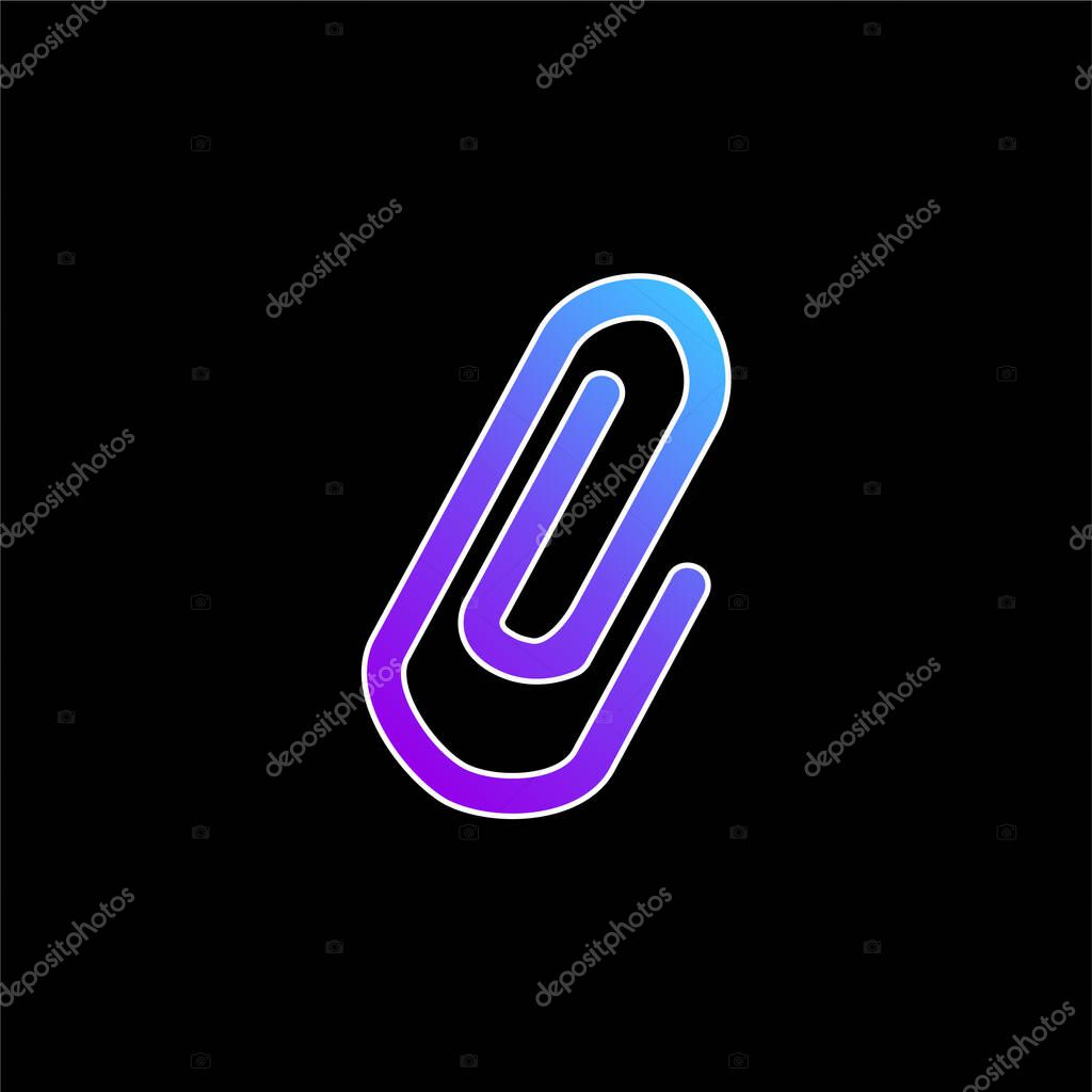 Aluminum Clip blue gradient vector icon