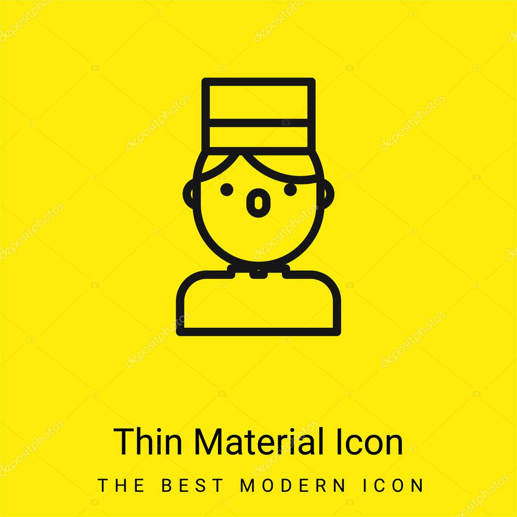 Bellboy minimal bright yellow material icon