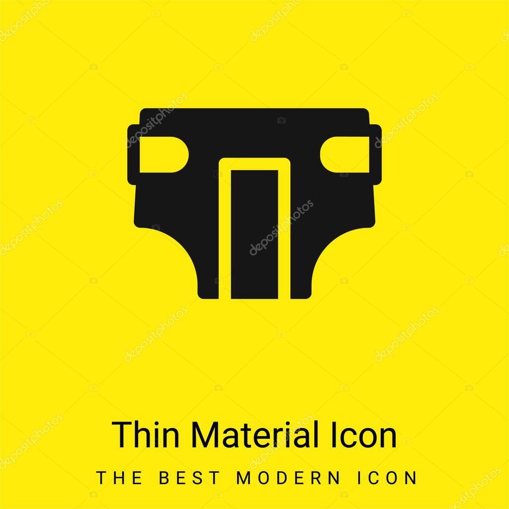 Adult Diaper minimal bright yellow material icon