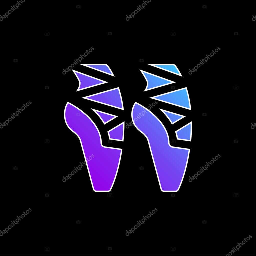 Ballet blue gradient vector icon