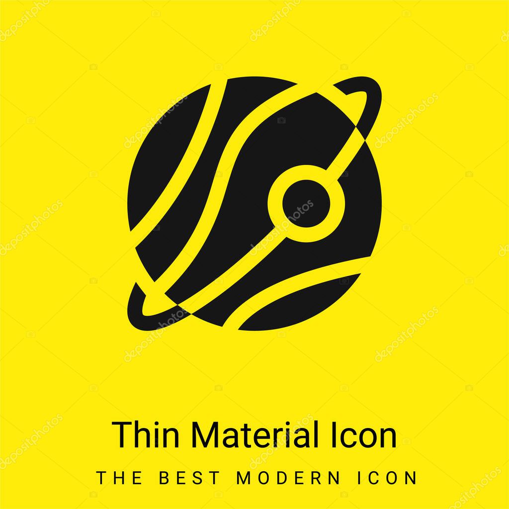 Astronomy minimal bright yellow material icon