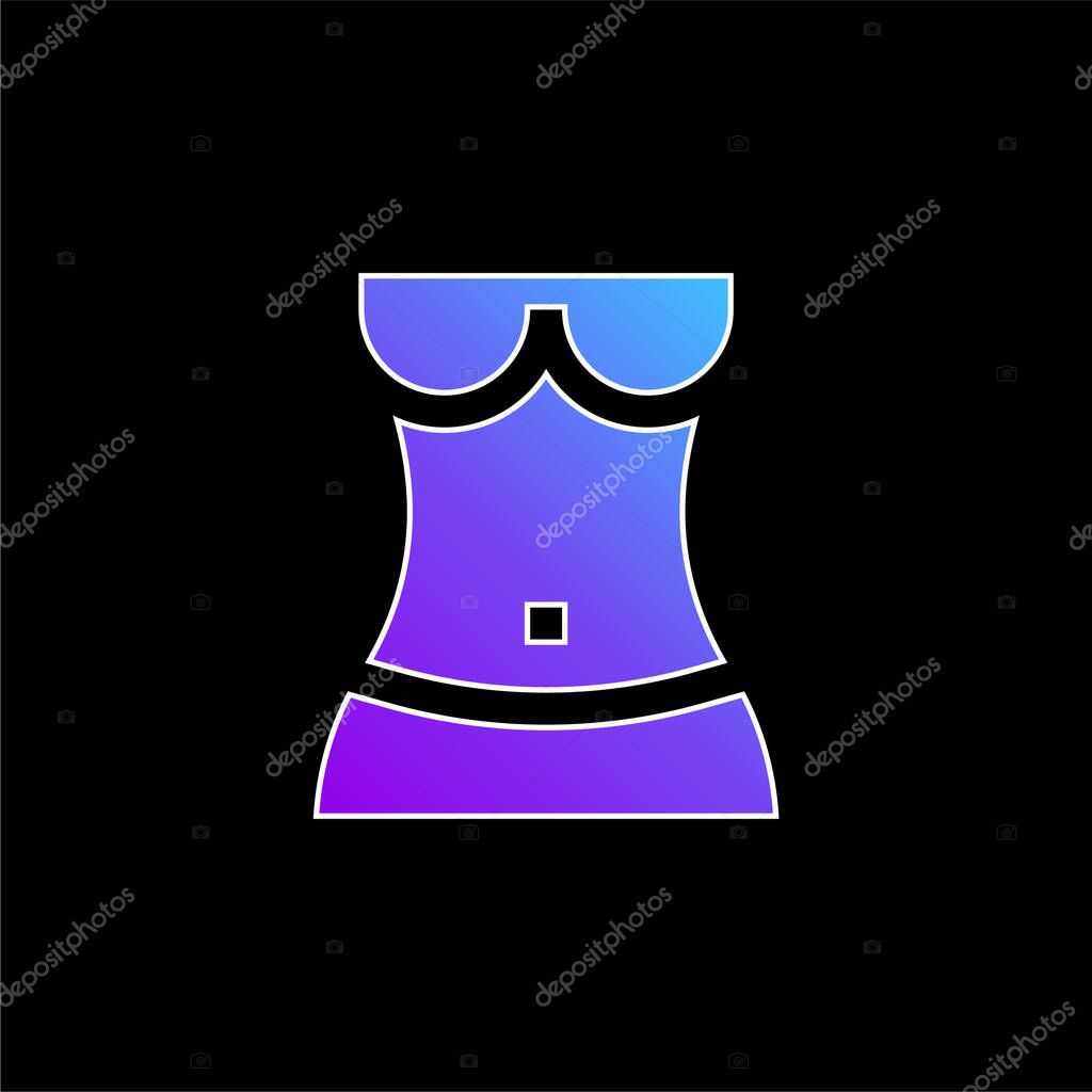 Body blue gradient vector icon