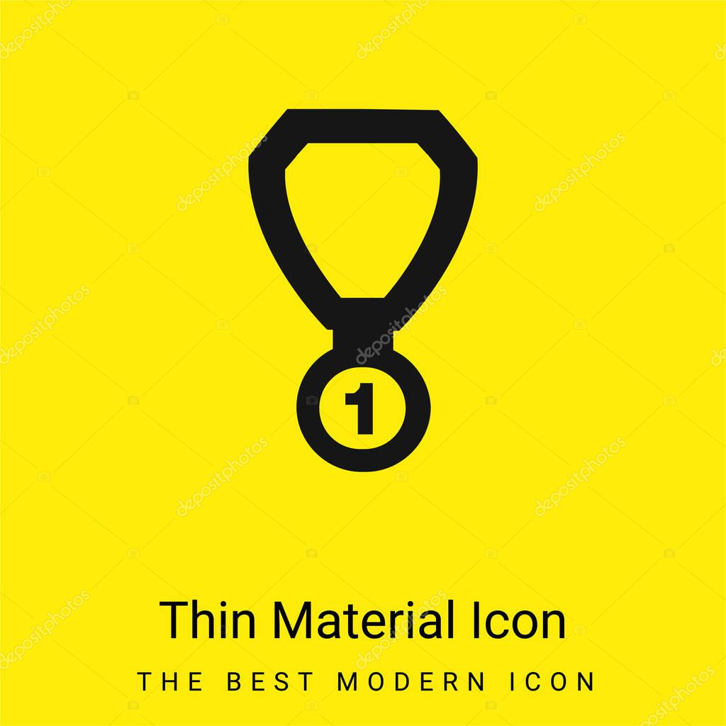 Best Place Medal Necklace minimal bright yellow material icon