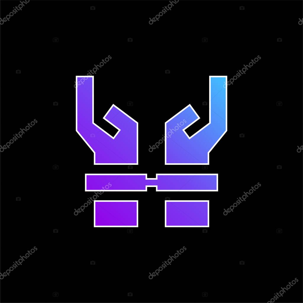 Arrested blue gradient vector icon