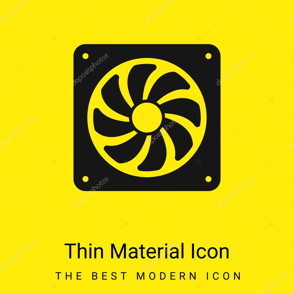 Big Electric Fan minimal bright yellow material icon