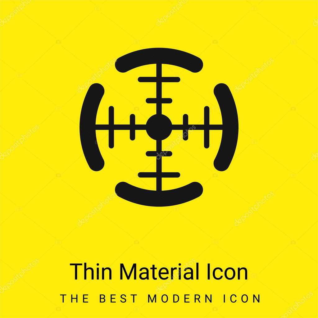 Aim minimal bright yellow material icon