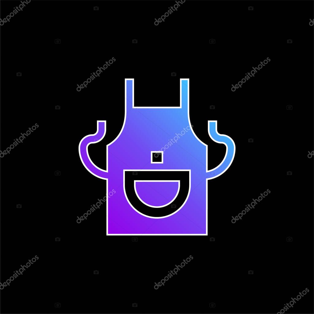 Apron blue gradient vector icon