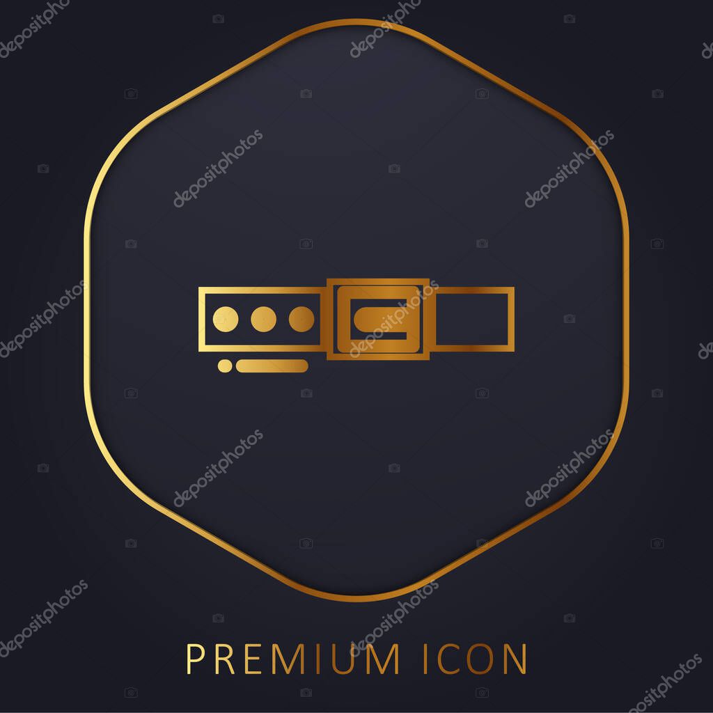 Belt golden line premium logo or icon