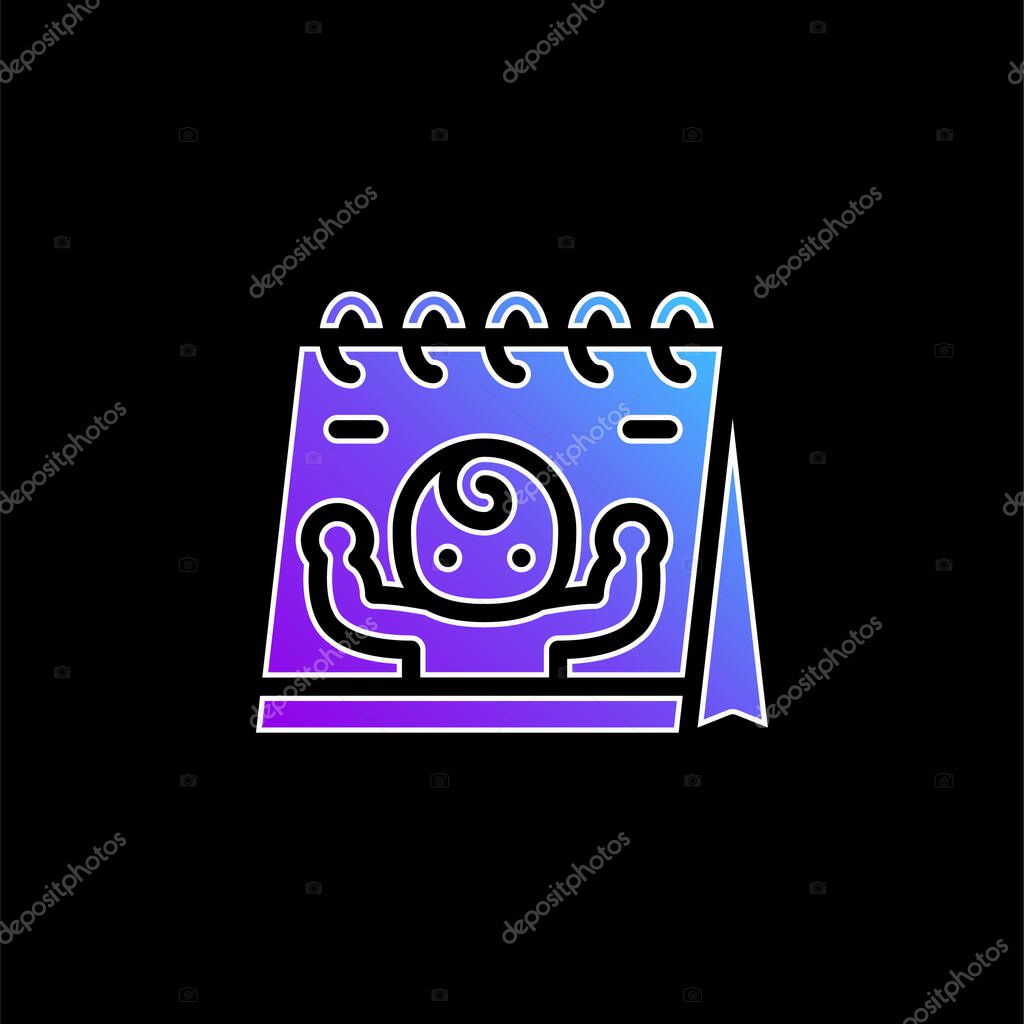 Born blue gradient vector icon