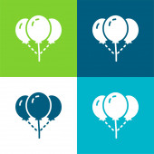 Balónky Byt čtyři barvy minimální ikona nastavena