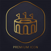 Aréna zlaté linie prémie logo nebo ikona