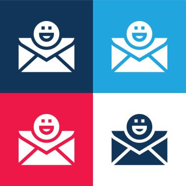 Mavi ve kırmızı dört renk simgesi ekle