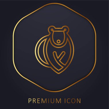 Ayı altın çizgisi prim logosu veya simgesi