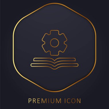Altın satır premium logosu ya da simgesi