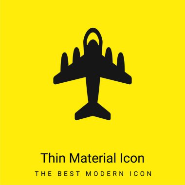 Big Plane With Four Engines minimal bright yellow material icon clipart