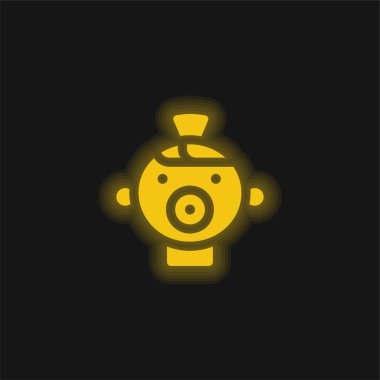 Bebek sarı parlak neon simgesi