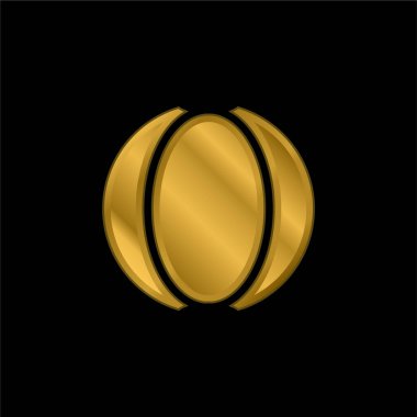 Top altın kaplama metalik simge veya logo vektörü