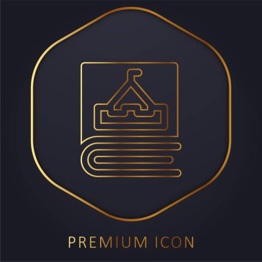 Altın satır premium logosu ya da simgesi