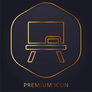 Blackboard golden line premium logo or icon clipart