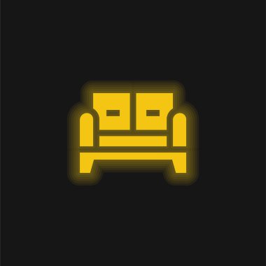 Koltuk sarı parlak neon simgesi