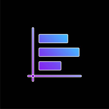 Çubuk Mavi Gradyan vektör simgesi