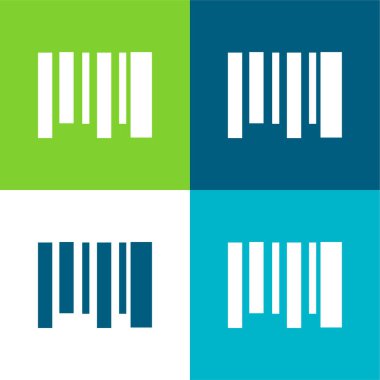 Barkod Düz 4 renk en küçük simge kümesi