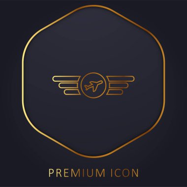 Hava Şirketi Logosu Altın Hat prim logosu veya simgesi