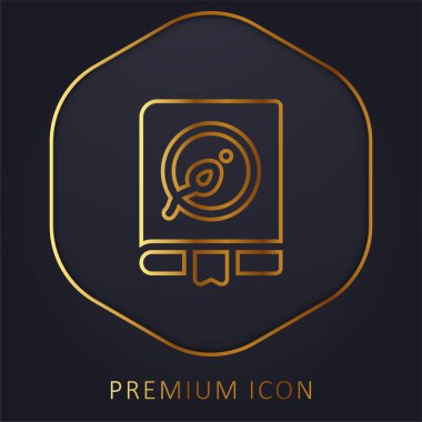 Altın satır premium logosu ya da simgesi