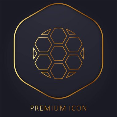 Ball golden line premium logo or icon clipart