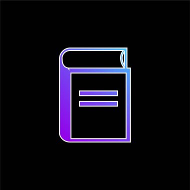 Kitap Özeti mavi eğimli vektör simgesi