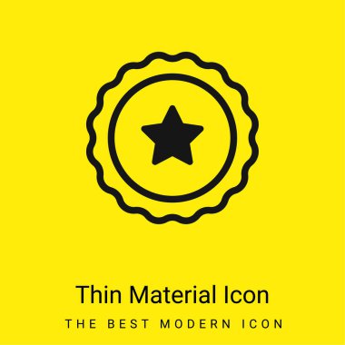 Rozet en az parlak sarı madde simgesi