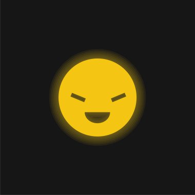 Parlak sarı neon simgesini yen