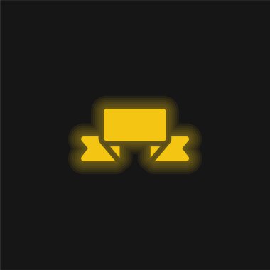 Sancak sarı parlak neon simgesi