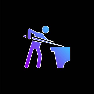 Bilardo mavi gradyan vektör simgesi