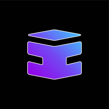 Kutu mavisi gradyan vektör simgesi