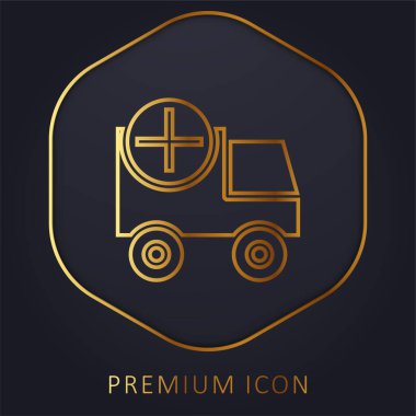 Altın çizgi premium logo veya simge ekle