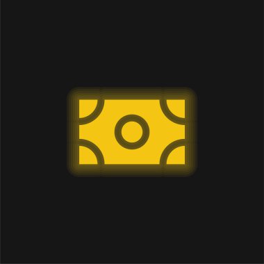 Sarı parlak neon simgesi