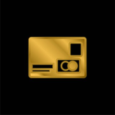 Bankacılık Kredi Kartı Değişken altın kaplama metalik simge veya logo vektörü
