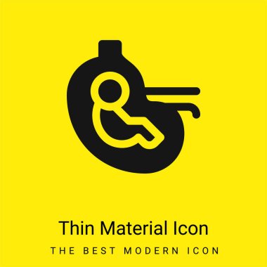 Baby minimal bright yellow material icon clipart