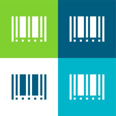 Barkod Düz 4 renk en küçük simge kümesi