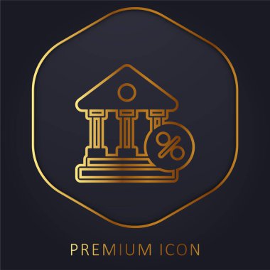 Banka altın hat premium logosu veya simgesi