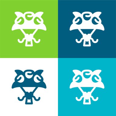 Buket Düz 4 renk en küçük simge seti