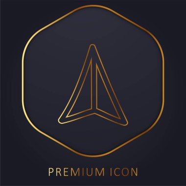 Okun İşaretlemesi Elle Çizilmiş Sembol Altın Çizgi prim logosu veya simgesi
