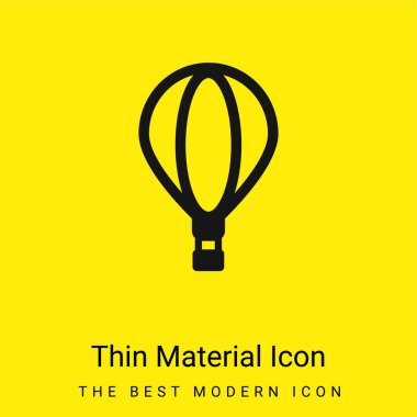 Big Air Balloon minimal bright yellow material icon clipart